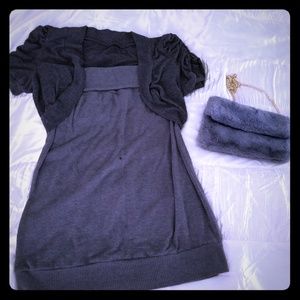 DRESS w/ MINI SWEATER (PURSE NOT INCLUDED)